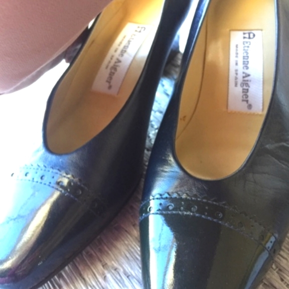 Etienne Agner Shoes Womens Size 6 Dark Navy Leather Pumps Poshmark